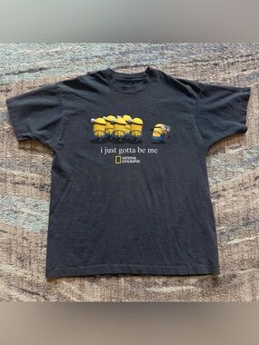 National Geographic Minions I Just Gotta Be Me Black Graphic T-Shirt